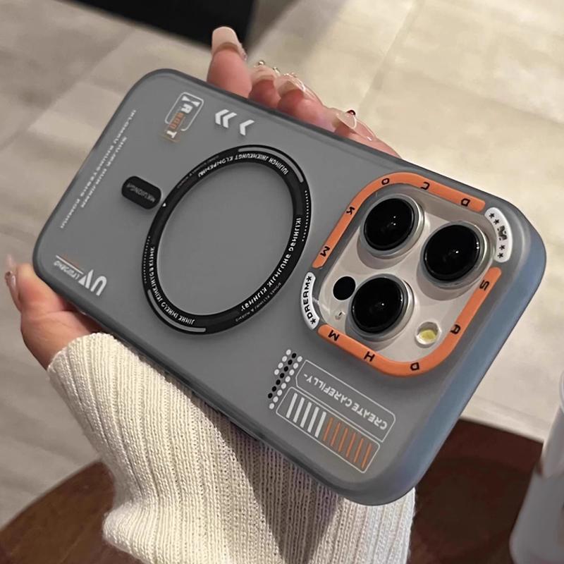 

Роскошный матовый магнитный чехол для телефона iPhone 16 15 14 13 12 Pro Max Magsafe Wireless Charge металлическая кнопка защита объектива рамка крышка For iPhone 12 Pro Max белый