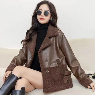 Spring and Autumn Double-sided Double Wear  Fashion Match Age-reducing Korean Version Loose Top Coat Solid Color