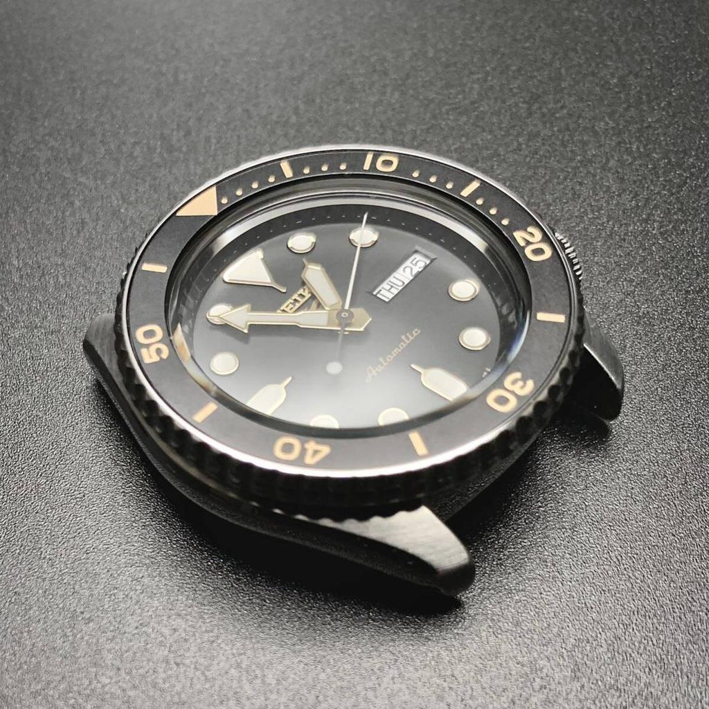 SEIKO Aftermarket chapter ring in black with chapter markings for SKX SBSA MOD no SKX007 SRPD, etc. custom, anchor 7S26-0020