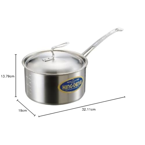 EBM New King Denji Deep Saucepan (with Measuring Scale) 15cm
