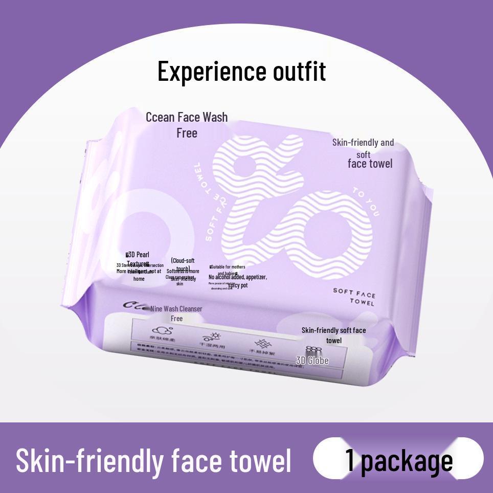 Soft Cotton Facial Cleansing Towels: Gentle for Pregnant Women & Babies - Disposable, Pull-out Design