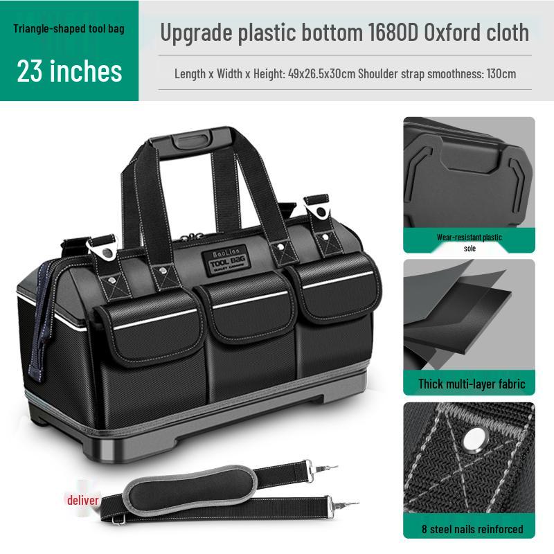 Bolsa Duradera Multifuncional Portátil para Herramientas de Carpintería: Solución de Almacenamiento para Electricistas y Reparación en Lona Espesa