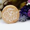 1 Stück Kreativer Retro Runder Holzstempel Beliebter Handschrift Wunsch Sentiment Holz Gummi Runder Stempel Floral Wort Wählen
