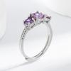 925 Sterling Silver Elegant Simple Amethyst Zircon Ladies Ring OL Daily Commuter Party