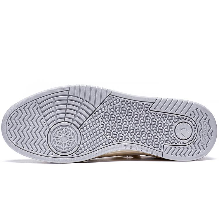 Li Ning Yuebai Slip Resistant Cushioning Abrasion Resistant Low top Skateboard Shoes Men's White Gray AGCS251-13
