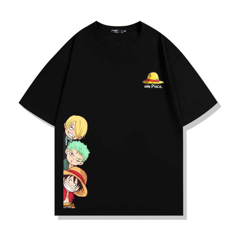 T-Shirt Men Straw Hat Pirates Manga Graphic Mens T Shirt Harajuku Short Sleeve Tops Men Clothing