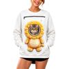 Felpa Unisex a Maniche Lunghe con Tasca per Cane, Pullover Caldo Casual Largo