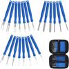 Kit de Herramientas de Extracción de Terminales de 21 Piezas, Kit de Herramientas de Extracción de Pines Eléctricos Azules Terminal Automotriz para Dispositivos Domésticos