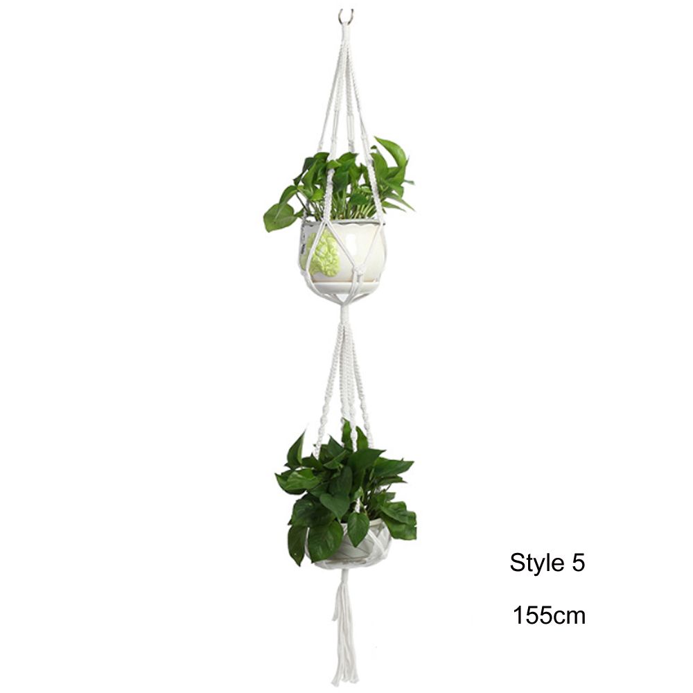 Haken für Innenbereich Makramee Hängekorb Blumentopfhalter Garten Hängeseil Pflanzenaufhänger