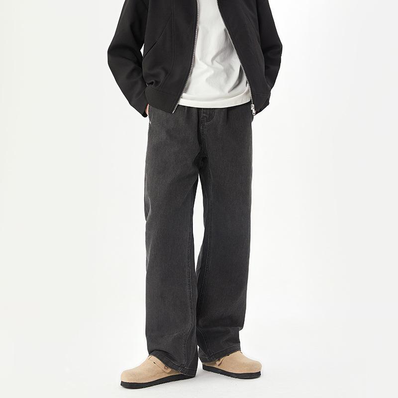 

Новые осенние фиолетовые винтажные джинсы мужские уличные брюки 3XL чёрный