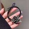 1 Stück Niedliche Blume Rutschfestes Nicht-Ziehendes Haaraccessoire Damen Elastisches Stirnband mit Diamant-Kamelien-Haargummi