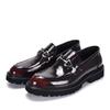 Men's Genuine Leather Loafers: Comfortable, Business Casual Shoes with Thick Soles for Weddings & Trendy, Versatile British Style.