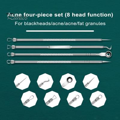 Ultrafino No. Pinza para espinillas y espinillas de 5 células, pinzas de aguja para acné de acero inoxidable, herramientas de cuidado de limpieza de poros faciales de salón de belleza