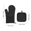 Oven Mitts and Pot Holders 4pcs Set Heat Resistant Oven Gloves and Hot Pads Potholders for BBQ