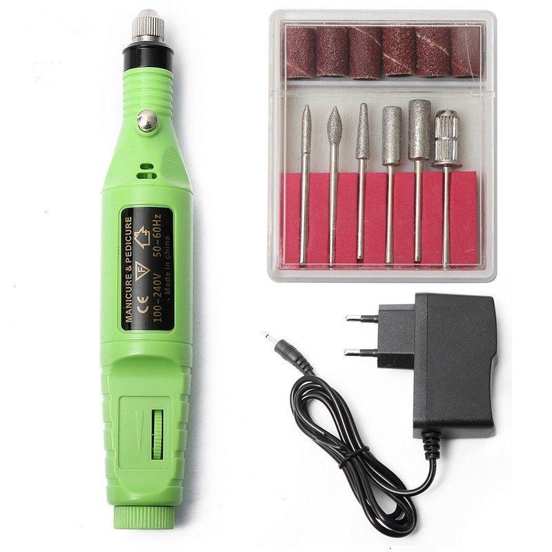 1 set 6 biți Power Drill Mașină profesională pentru manichiură pentru unghii Burghiu electric Pen Pilă pedichiură Polish