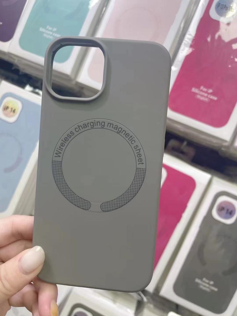 Applicable To Apple 16Promax Mobile Phone Case, Liquid Silicone Iphone15 Animation Magnetic Charging, Anti-drop 14 Protective Case