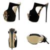 Fashion Sexy Leopard Print Peep Toe 16cm High Sandals Women Extreme High Heels Slippers Women Platform Sandals Summer Party Banquet Shoe