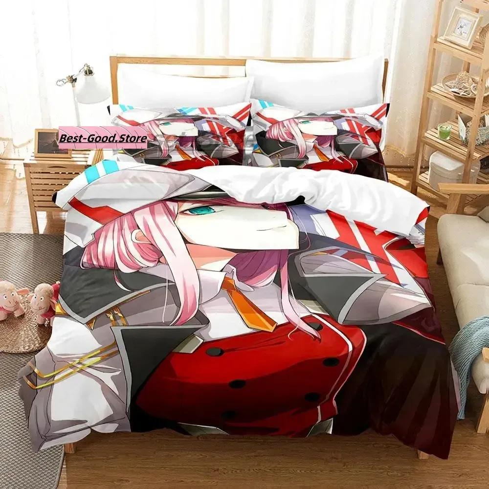 Darling In The Franxx Bedding Set Single Twin Full Queen King Size Bed Set Aldult Kid Bedroom Duvetcover Sets 3D bed sheet set