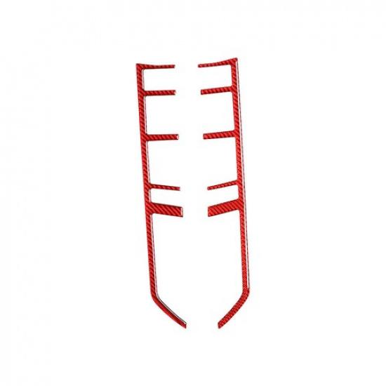 Red Carbon Fiber Car Center Console Panel Sticker For Porsche Panamera 10-16