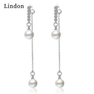 Lindon – boucles d'oreilles en alliage de cuivre et Zircon pour femmes, cadeaux de fête de mariage