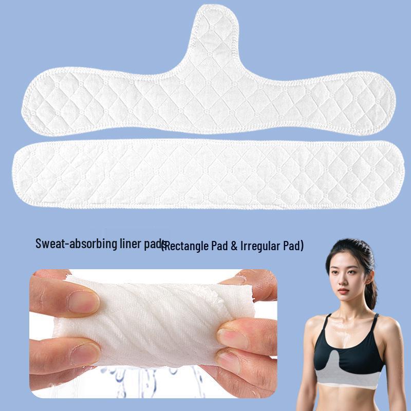 Waschbare Baumwoll-Schweißpads unter der Brust - Sport & Rücken Feuchtigkeitsabsorbierende Einlagen