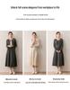 2025 Autumn/Winter Women's High-Waisted Cashmere Thick Knit Skirt with Elastic Waist