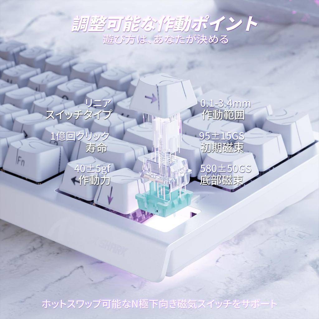 MAMBASNAKE X ATTACK SHARK Rapid Trigger Wired 8kHz Gaming Keyboard with Adjustable Actuation Compact 66 PBT RGB Lightweight 55g Gaming Mouse with 3