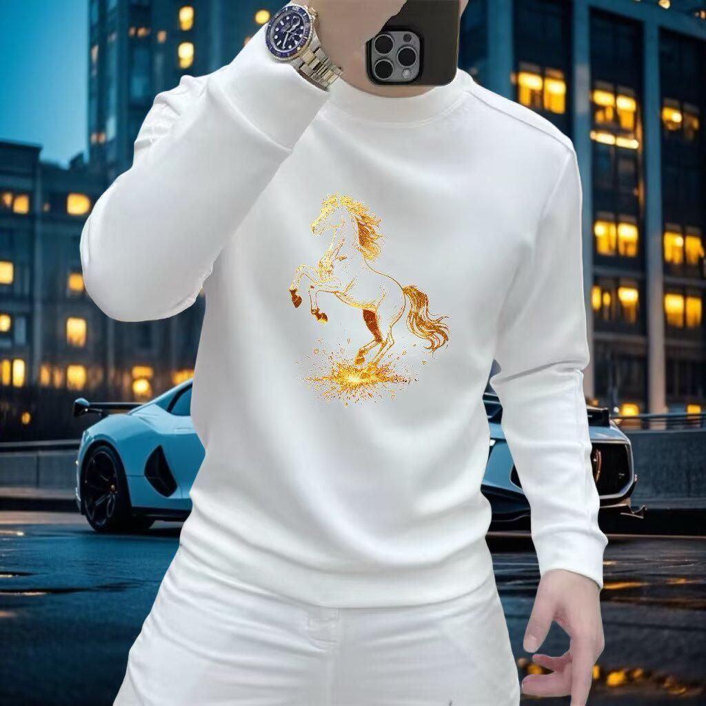 2025 Success Upon Arrival Men s Sweatshirt - Casual Crew Neck, Loose Fit, Versatile for Autumn/Winter L