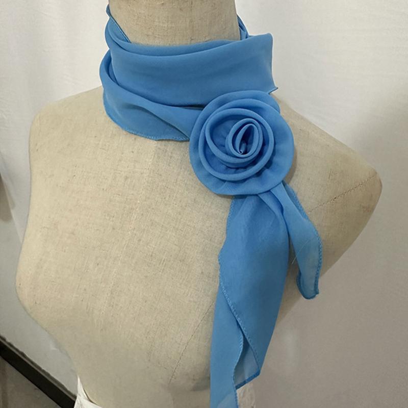 26 Colors Decorative Headscarf Solid  Pink Rose Knitted Scarf Shawl Shawl Flower Sunscreen Headscarf Ladies Office Scarf