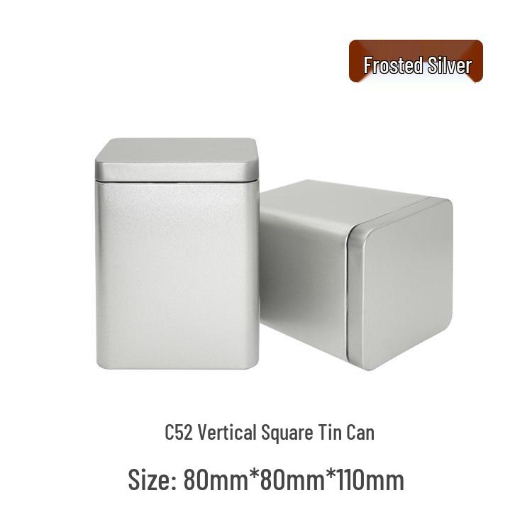 Герметичные квадратные матовые жестяные банки для хранения чая и кофе