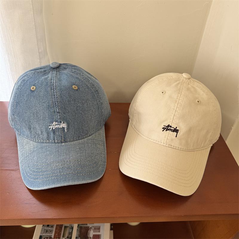 Small Letter Soft Top Embroidery Men and Women Couple Baseball Cap Simple Versatile Casual Spring New Trend Cap
