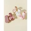4 Pairs Toddler Socks with Bows, Soft Cotton Cute Ankle Socks for Infants Girls, Fashion Anty-Slip Newborn Baby Socks 0-24 Months
