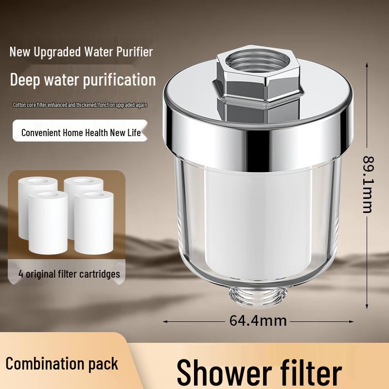 Purificatore Universale per Doccia a 5 Micron con Elemento Filtrante in Cotone PP