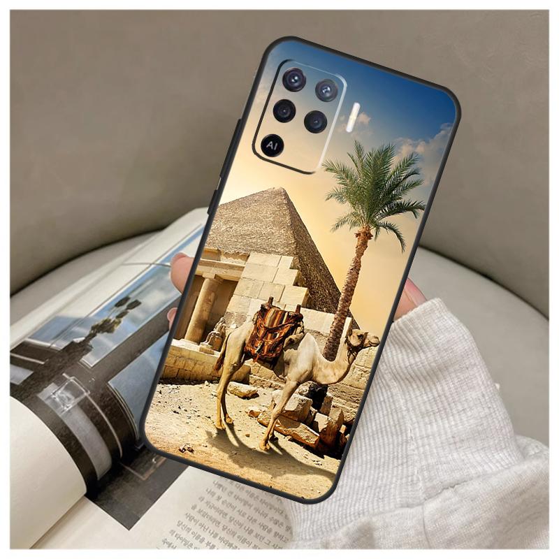 Ancient Egyptian Case For Oppo A74 A94 A54 A18 A38 A58 A78 A98 A80 A60 A40 A96 A76 A16 A15 A17 A57 A77 A5 Pro