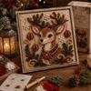 3D Christmas Snowman Fabric Poke Art DIY Kit Handmade DIY Fabric Poke Art Kit For Adults Beginner Friendly Vintage Xmas DIY Kit