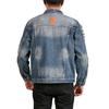 Retro Denim Jacket Men's Personality Ripped Jacket Loose Long-sleeved Denim Jacket
