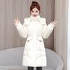 Winter Women Parka Fur Hooded Jackets Thicken Warm Cotton-padded Puffer Coat Casual Long Parkas Clothes Loose Outerwear