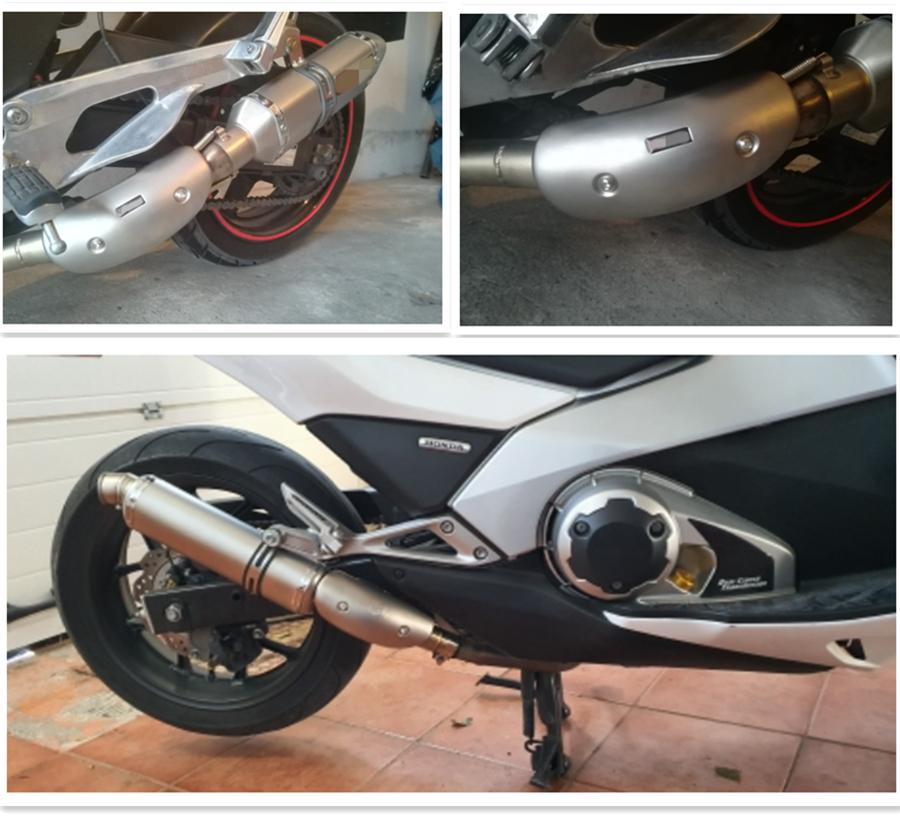 For Motorcycle Exhaust Pipe Anti-Scalding Cover 806-Titanium Color