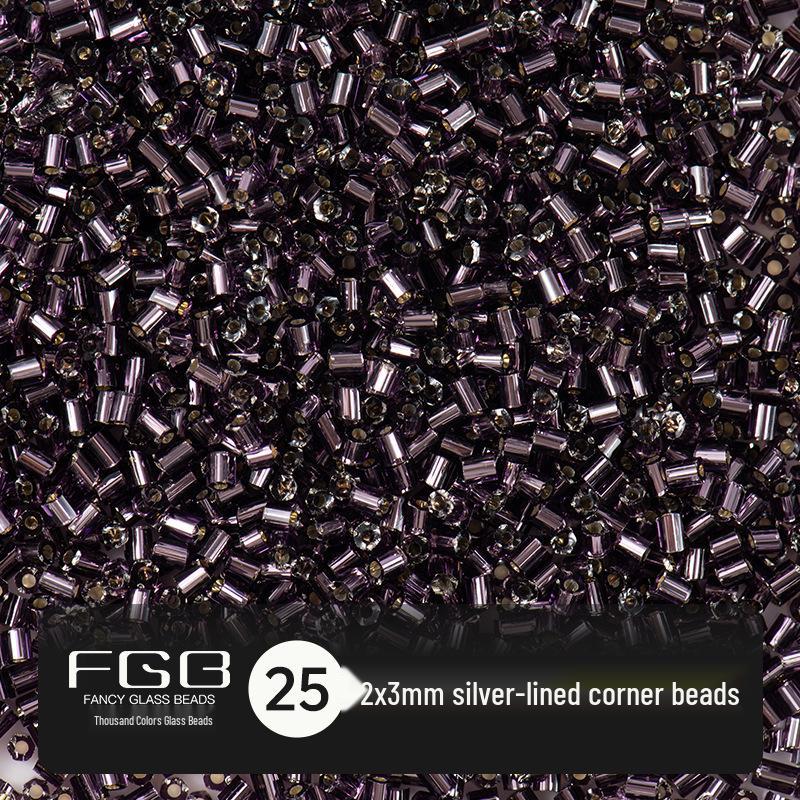 

Бисер-рубка с серебряным покрытием 2x3 мм - Стеклянный бисер-рубка тысяча цветов для DIY украшений и кисточек 30g (Approx. 2000 pcs)