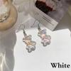 Women Transparent Bear Animal Stud Earrings Three-dimensional Jewelry Fashion Ear Accessory