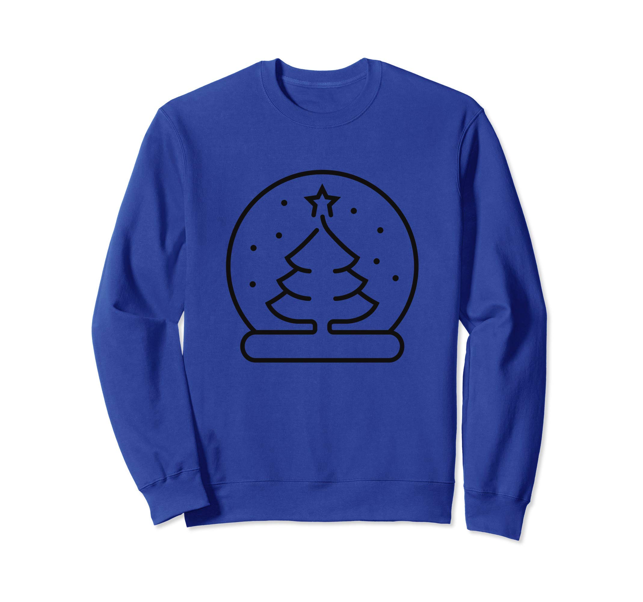 

Snow globe Christmas gift Snowman design Holiday sweatshirt синій