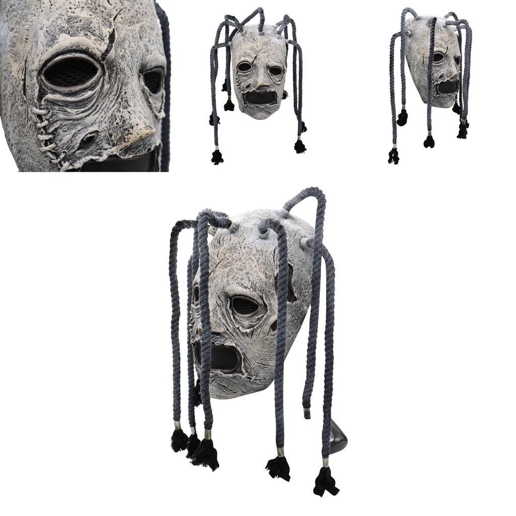 Corey Taylor Full Head Latex Mask With Dreadlocks Ideal For Halloween Parties And Cosplay Events