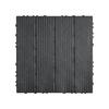 Interlocking Deck Tiles 36 Pack 12"x12" Plastic for Porch Dark Grey