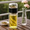 350ml Glass Tea Water Bottle Double Layer Flower Tea Cup Tumbler Tea Infuser Bottle  Office