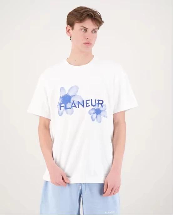2026 New Summer Flaneur Homme Floral Graphic Brand Pattern Printed Luxury Brand Pure Cotton Men 'and Women' T-shirts Top