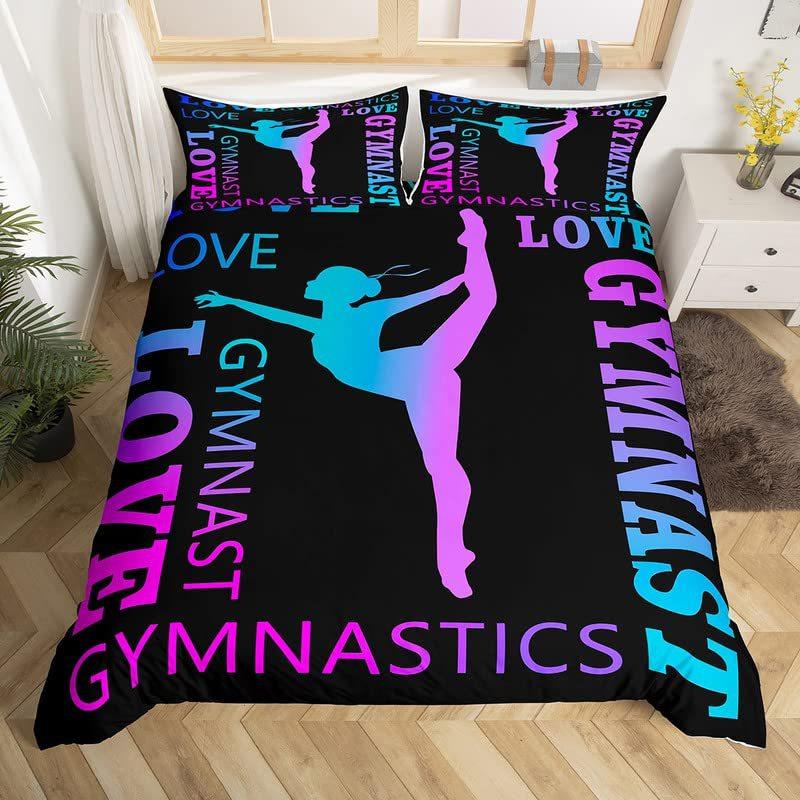 Ballet Girl Swan Dance 3D Digital Printing Bedding Kit Bedding Three-Piece Set