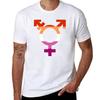 Lesbian Trans Pride Symbol Transgender Lesbian Pride Flag Tshirt Plus Size Summer Casual Tshirt