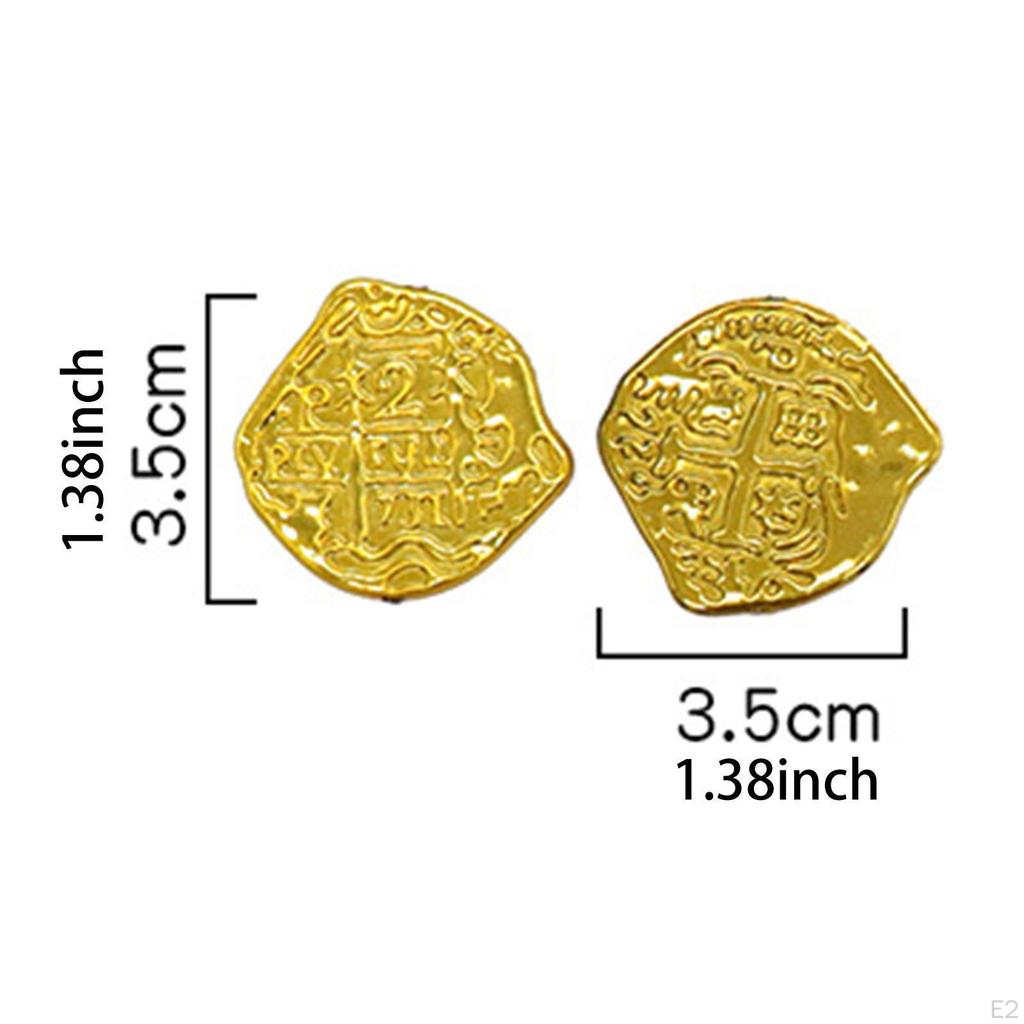 100x Pirate Coin Novelty for Boys and Girls Game Accessories Gold Doubloons