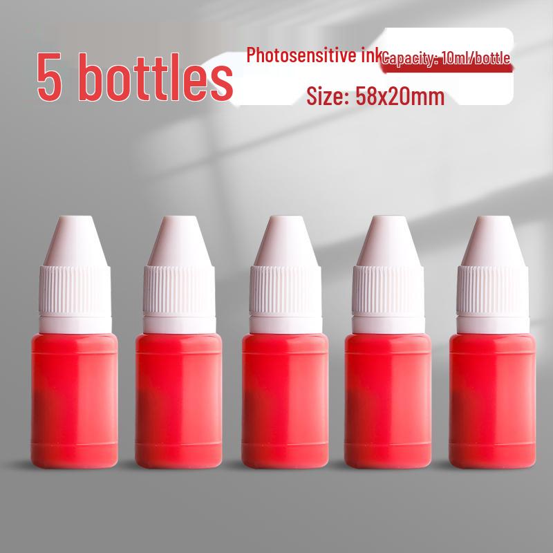 Quick-drying Photosensitive Red & Black Ink Refill for Stamping Pads