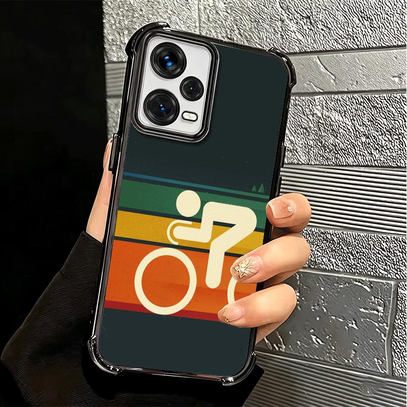 Bicycle Bike Sports Plating Phone Case For Xiaomi Redmi Note 14 15 Pro Plus 13 12 11 11S 11T 10 9S 9 5G Anti-Fall Airabag Cover